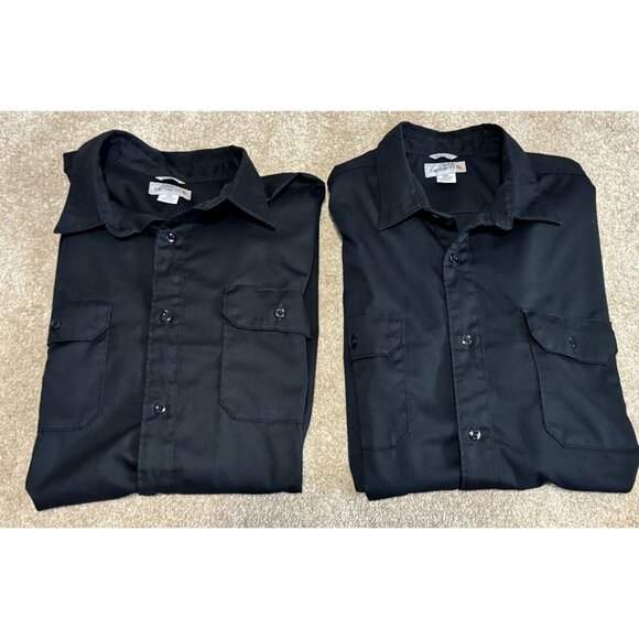 Carhartt Short Sleeve Twill Work Shirt S223 Lot of 2 Black Relaxed Fit Men's 2XL - Picture 1 of 9